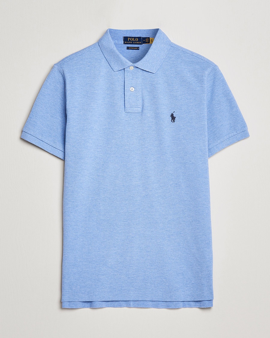 Polo Ralph Lauren Custom Slim Fit Polo Isle Heather – Blue