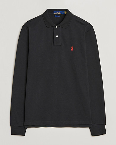 Men |  | Polo Ralph Lauren | Custom Slim Fit Long Sleeve Polo Polo Black