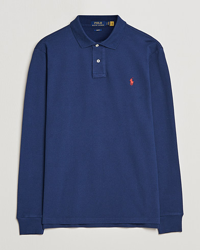 Men | Long Sleeve Polo Shirts | Polo Ralph Lauren | Slim Fit Long Sleeve Polo Newport Navy