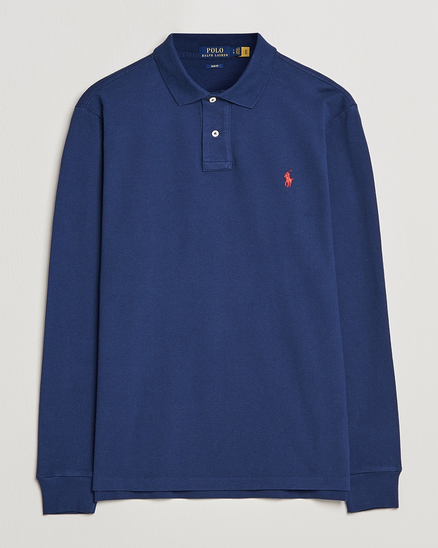 Polo Ralph Lauren Slim Fit Long Sleeve Polo Newport Navy – Blue