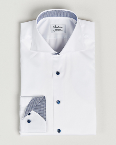 Men | Stenströms | Stenströms | Fitted Body Contrast Shirt White