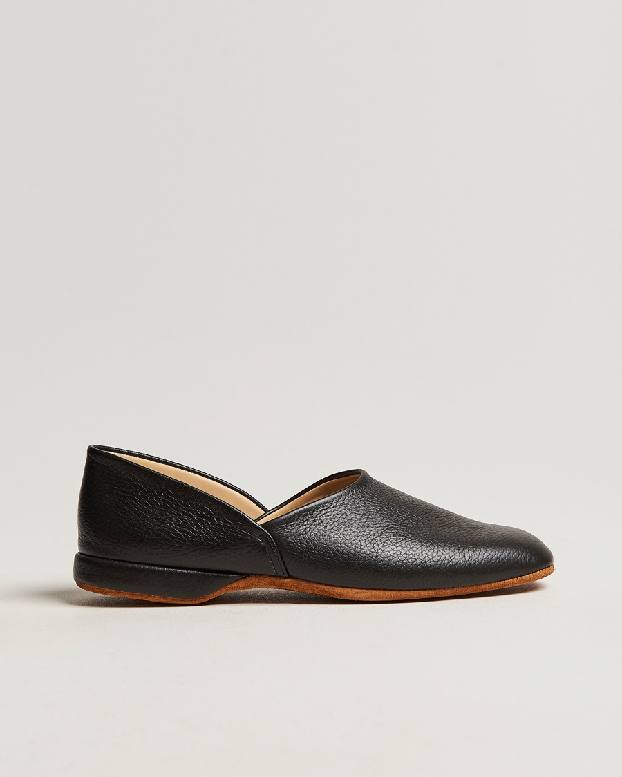 Crockett & Jones Grecian Home Slipper Black – Black