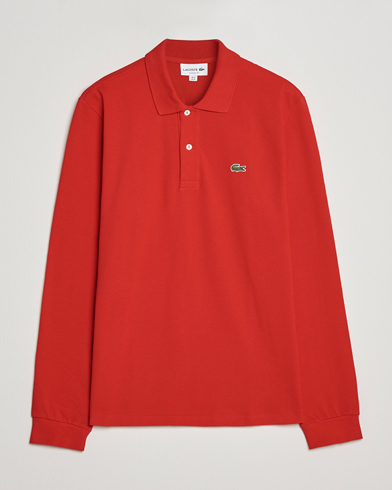 Men | Long Sleeve Polo Shirts | Lacoste | Long Sleeve Polo Red