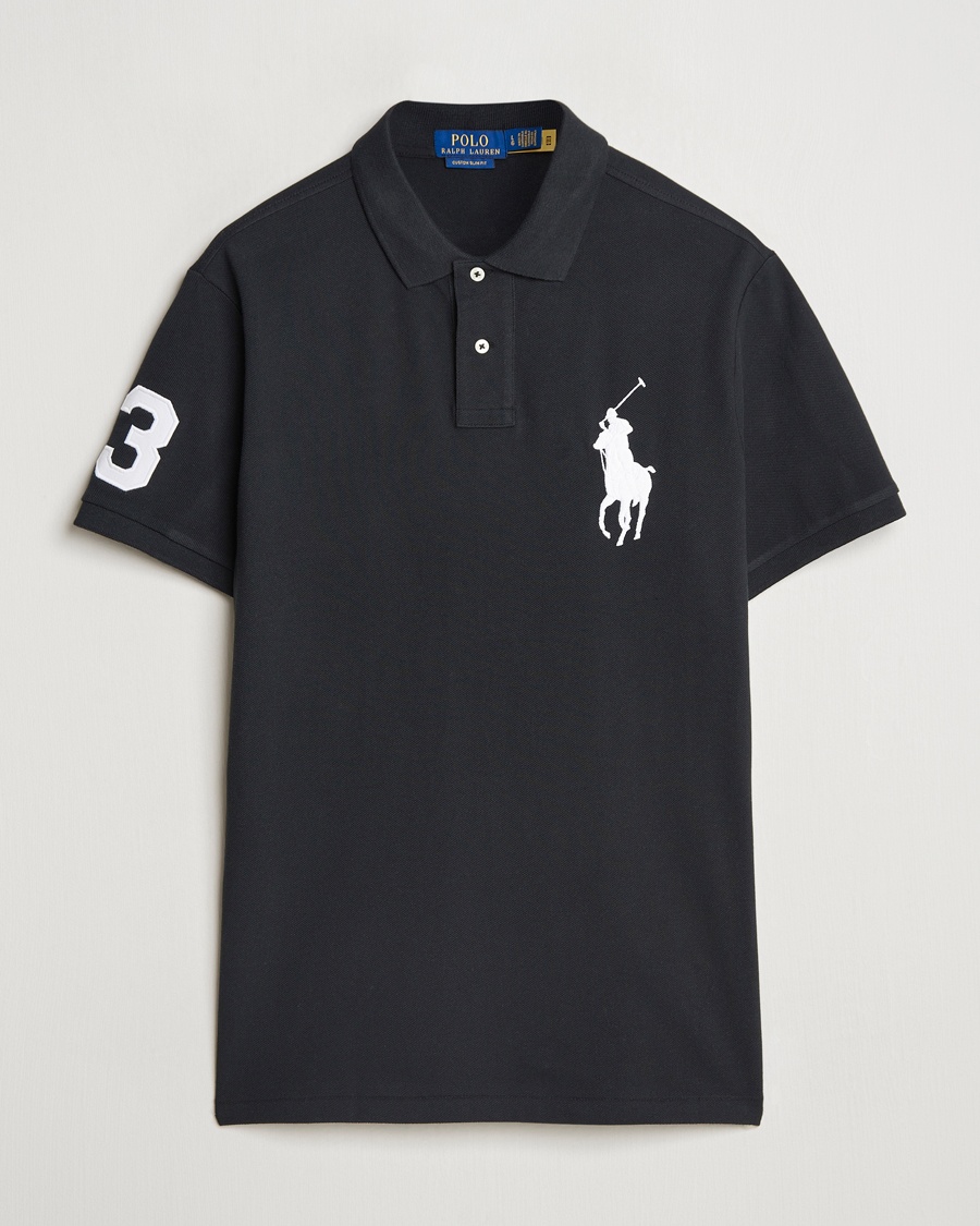 Polo Ralph Lauren Custom Fit Big Pony Polo Polo Black – Black