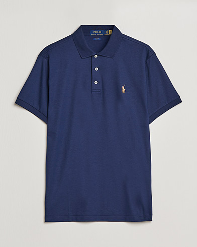 Men | Short Sleeve Polo Shirts | Polo Ralph Lauren | Slim Fit Pima Cotton Polo Refined Navy