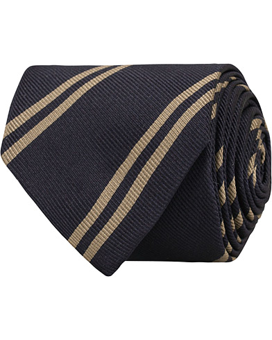  Silk Stripe 8 cm Tie Navy