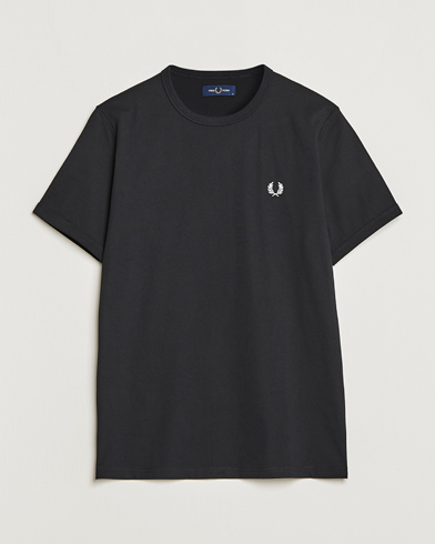 Men | Fred Perry | Fred Perry | Ringer Crew Neck Tee Black