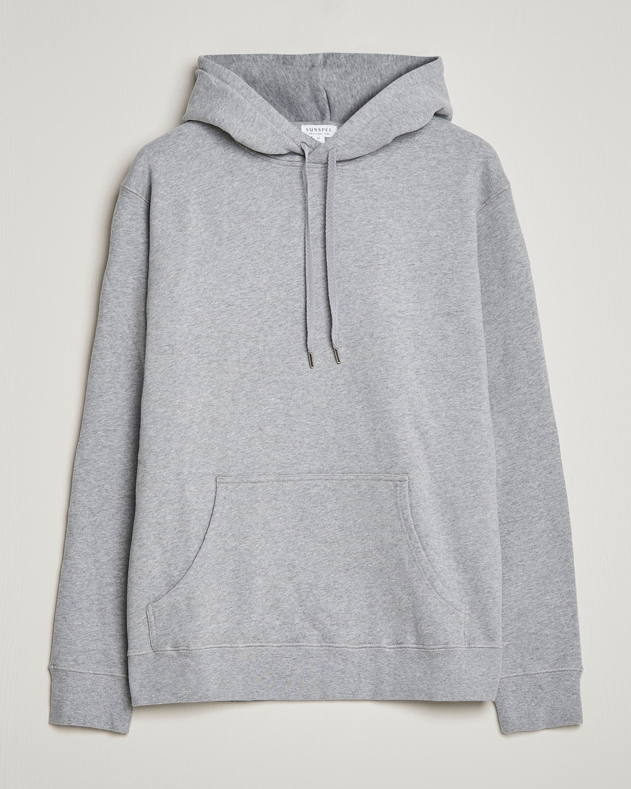 Sunspel Loopback Hoodie Grey Melange – Grey
