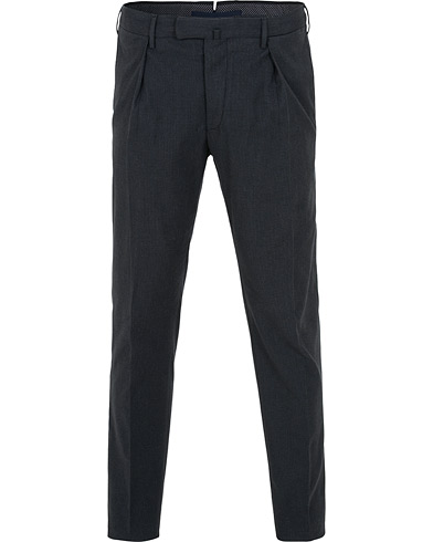  Slim Fit Cashmere Touch Pleated Trousers Dark Blue