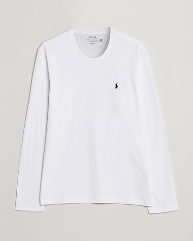 T-Shirts |  Liquid Cotton Long Sleeve Crew Neck Tee White