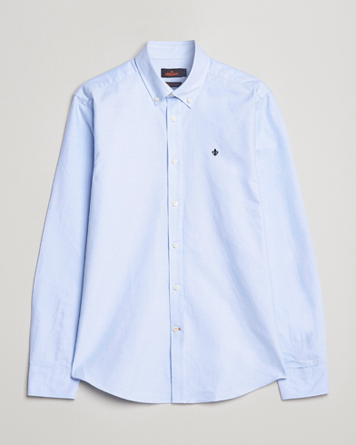 Men |  | Morris | Oxford Button Down Cotton Shirt Light Blue
