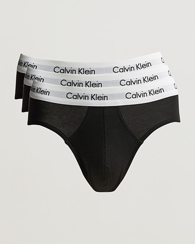 Men | Underwear & Socks | Calvin Klein | Cotton Stretch Hip Breif 3-Pack Black