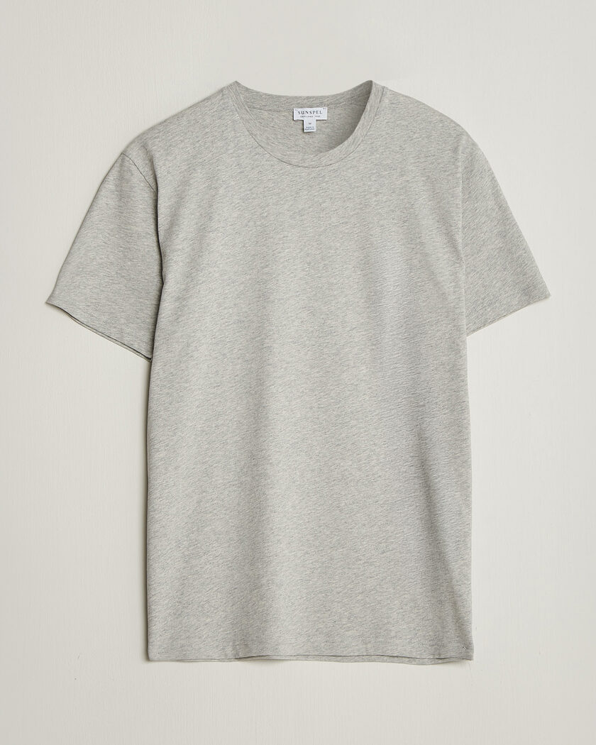 Sunspel Riviera Midweight T-Shirt Grey Melange – Grey