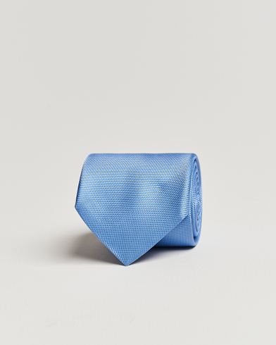 Men |  | Eton | Silk Basket Weave Tie Light Blue