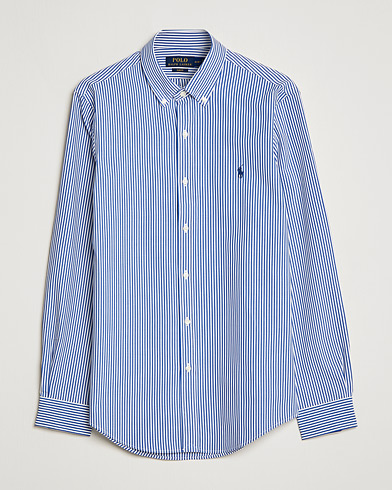 Men |  | Polo Ralph Lauren | Slim Fit Big Stripe Poplin Shirt Blue/White