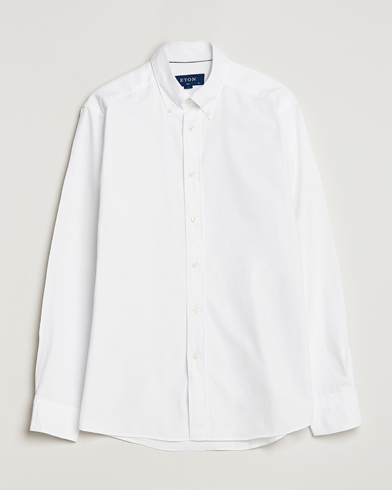 Men | Oxford Shirts | Eton | Slim Fit Royal Oxford Button Down White