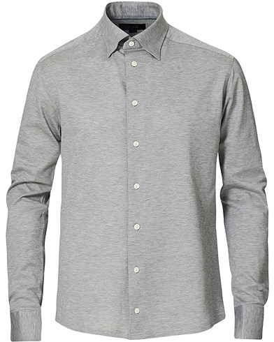 Polo Shirts |  Slim Fit Jersey Button Under Shirt Grey