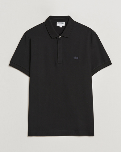 Men | Polo Shirts | Lacoste | Regular Fit Tonal Crocodile Poloshirt Black