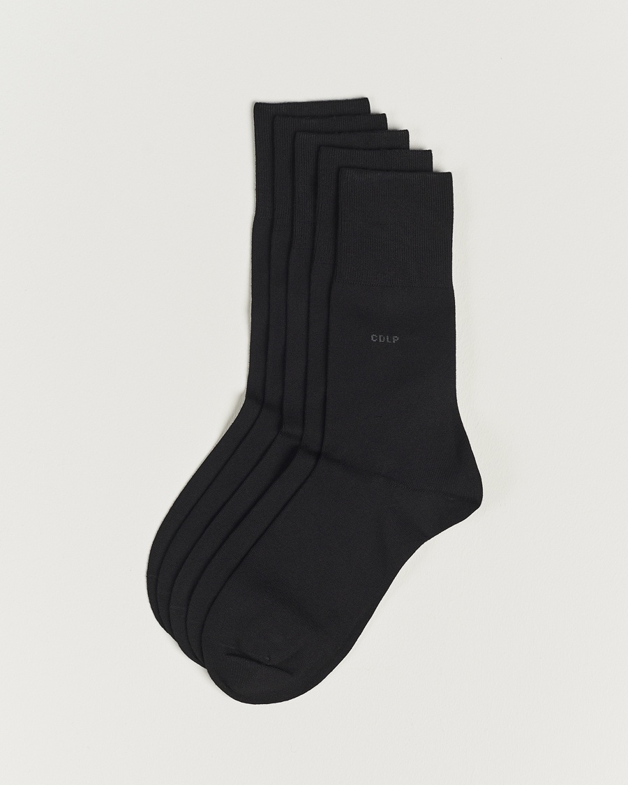 CDLP 5-Pack Bamboo Socks Black – Black