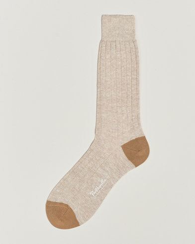 Men | Pantherella | Pantherella | Hamada Linen/Cotton/Nylon Sock Beige