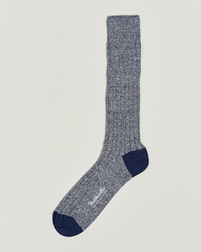 Men |  | Pantherella | Hamada Linen/Cotton/Nylon Sock Indigo