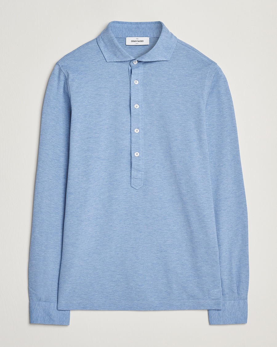 Gran Sasso Popover Shirt Light Blue – Blue