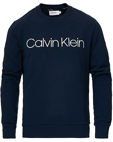 Men | Sweaters & Knitwear | Calvin Klein | Front Logo Sweatshirt Navy