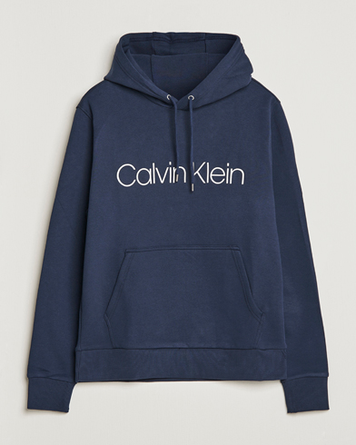 Men | Sweaters & Knitwear | Calvin Klein | Front Logo Hoodie Navy