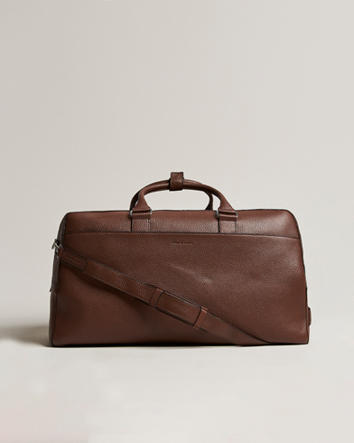 Men | Business & Beyond | Tiger of Sweden | Brome Grained Leather Weekendbag Brown