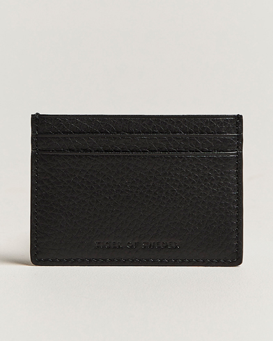 Men | Cardholders | Tiger of Sweden | Wake Grained Leather Cardholder Black