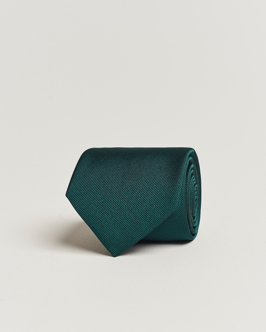 Amanda Christensen Plain Classic Tie 8 cm Dark Green – Green