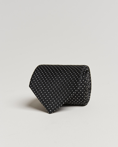 Men | Ties | Amanda Christensen | Micro Dot Classic Tie 8 cm Black/White