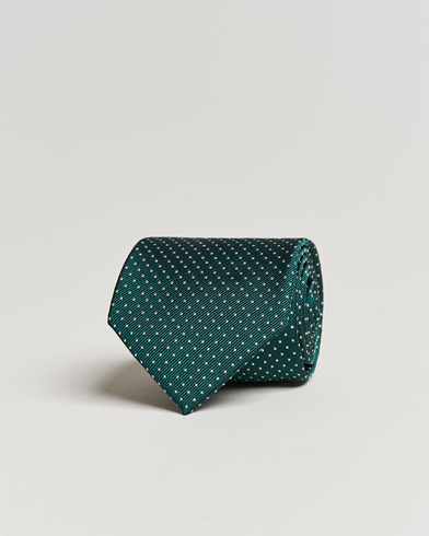 Men | Amanda Christensen | Amanda Christensen | Micro Dot Classic Tie 8 cm Green/White