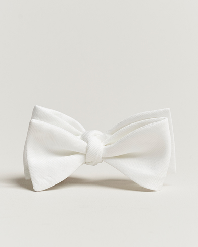 Self-tie Bow Ties |  Cotton Pique Self Tie  White