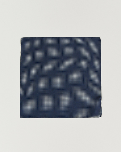 Men | Pocket Squares | Amanda Christensen | Handkerchief Dot Silk Navy