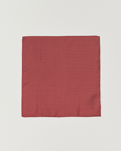 Men | Accessories | Amanda Christensen | Handkerchief Dot Silk Wine Red