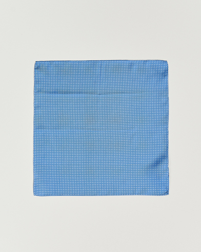 Men | Pocket Squares | Amanda Christensen | Handkerchief Dot Silk Sky Blue