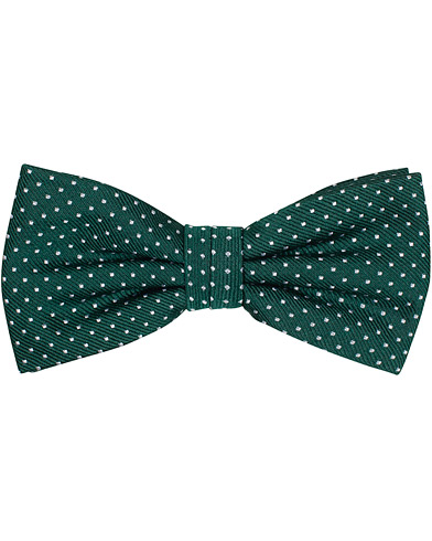 Pre-tied Bow Ties |  Micro Dot Pre Tie Silk Green