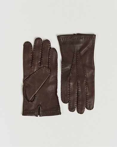 Men | Gloves | Hestra | Henry Unlined Deerskin Glove Chocolate