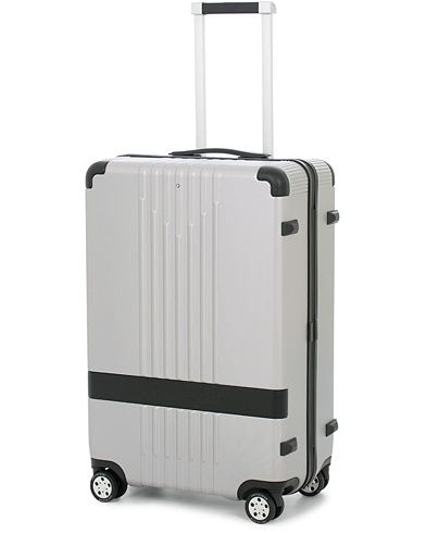 Men | Suitcases | Montblanc | Trolley Small/Medium 4 Wheels Black  Silver