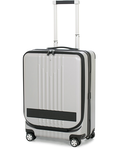 Suitcases |  Trolley Cabin w. Pocket 4 Wheels Black  Silver