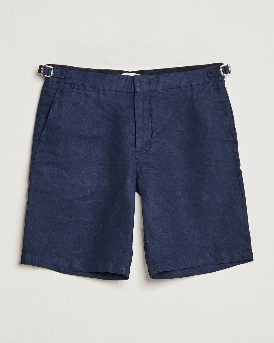Orlebar Brown Norwich Linen Shorts Navy – Blue
