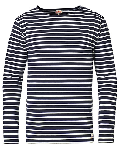 Long Sleeve T-shirts |  Houat Héritage Stripe Longsleeve T-shirt Navy/White