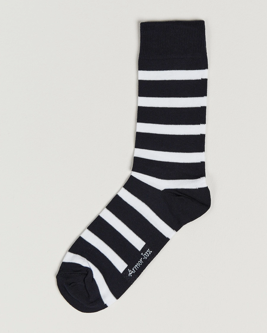 Armor-lux Loer Stripe Sock Rich Navy/White – Blue