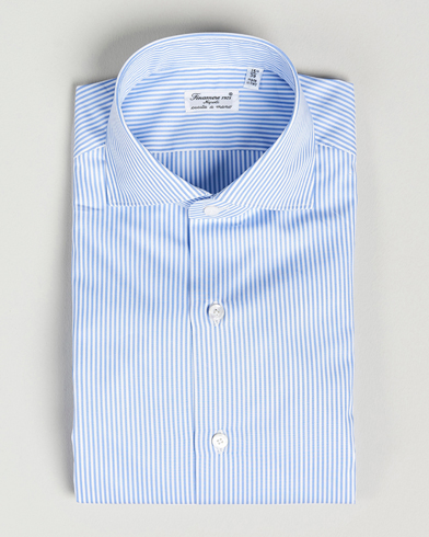 Men |  | Finamore Napoli | Milano Slim Fit Classic Shirt Blue