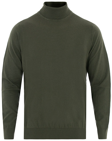  Cotton/Cashmere Turtleneck Sweater Dark Green