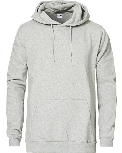 Men | Sweaters & Knitwear | NN07 | Barrow Printed Hoodie Light Grey Melange
