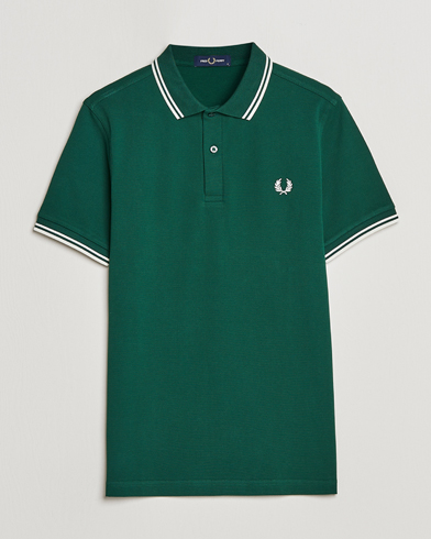 Men | Clothing | Fred Perry | Polo Twin Tip Ivy/Snow White
