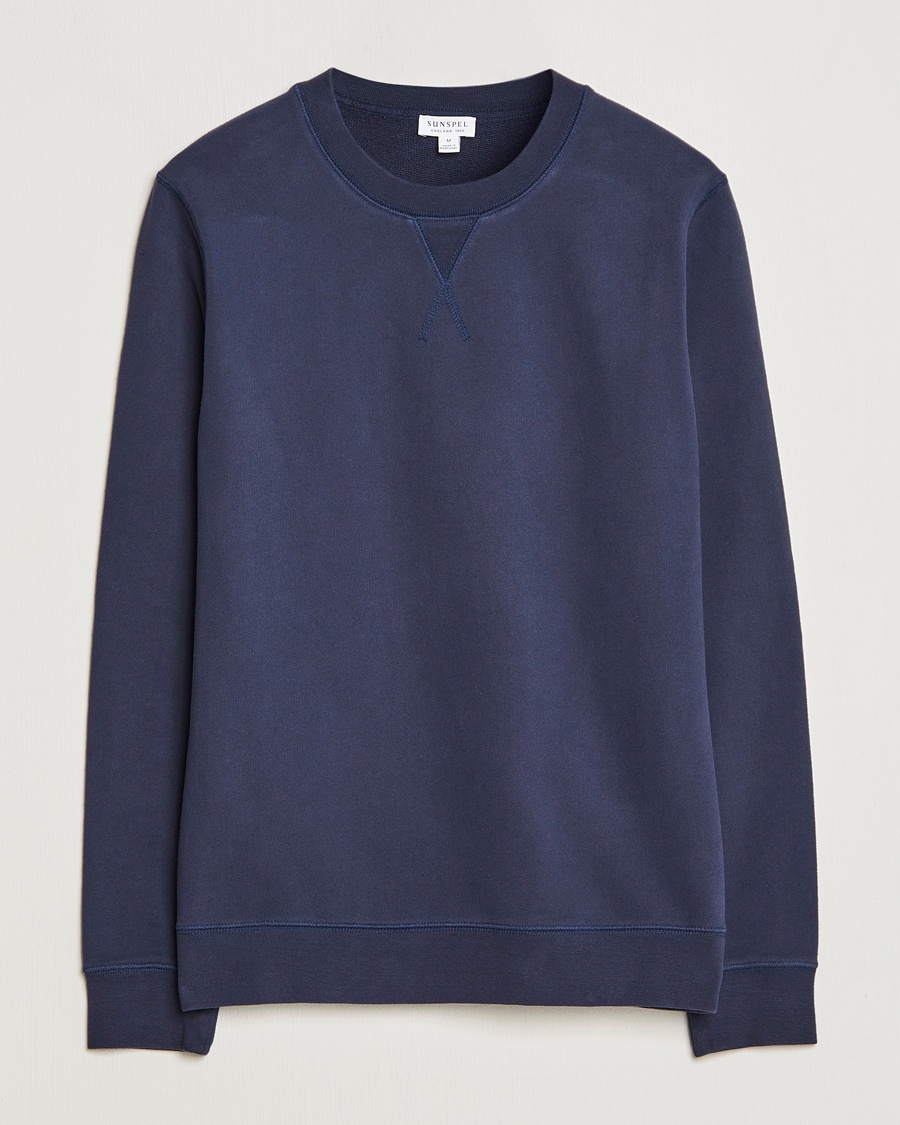 Sunspel Loopback Sweatshirt Navy – Blue
