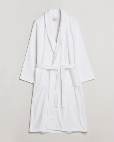 Men | Loungewear | Derek Rose | Cotton Velour Gown White